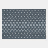 Verjaardag houtskool grijs wit naam script inpakpapier vel (Voorkant 3)