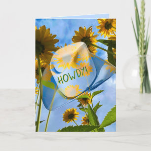 VERJAARDAG HOWDY ZONNEBLOEM PET ZONNIGE DAG WENS KAART