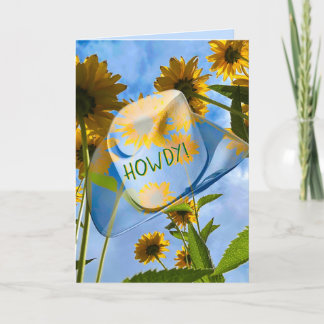 VERJAARDAG HOWDY ZONNEBLOEM PET ZONNIGE DAG WENS KAART