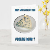Verjaardag Humor - Blue Cheese Kaart (Gele Bloem)