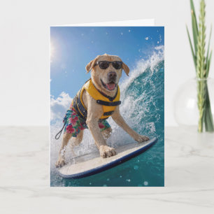Verjaardag Humor Surfen Labrador Retriever Kaart