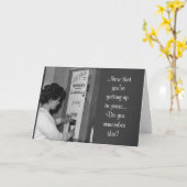 Verjaardag Humor Whiskey Dispenser Kaart (Gele Bloem)