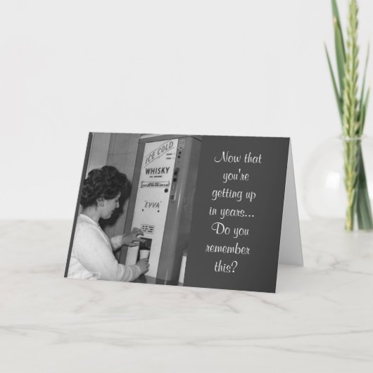 Verjaardag Humor Whiskey Dispenser Kaart (Voorkant)