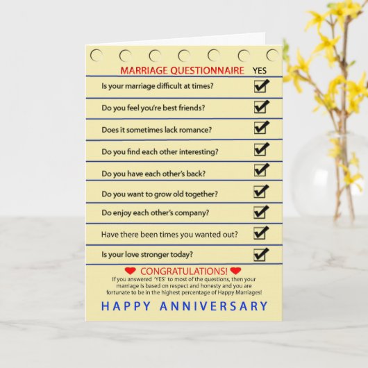 VERJAARDAG - HUWELIJKSENQUÊTE - KAART (Gele Bloem)