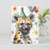 Verjaardag Hyena Kaart (Staand voorkant)