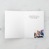 Verjaardag iedereen van ons groep, Cat Co-Worker C Kaart (Binnen)