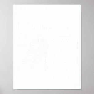 Verjaardag ijshockey 8 jaar jongens meisjes poster