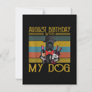 Verjaardag in augustus met mijn Cane Corso-hond 20 Kaart