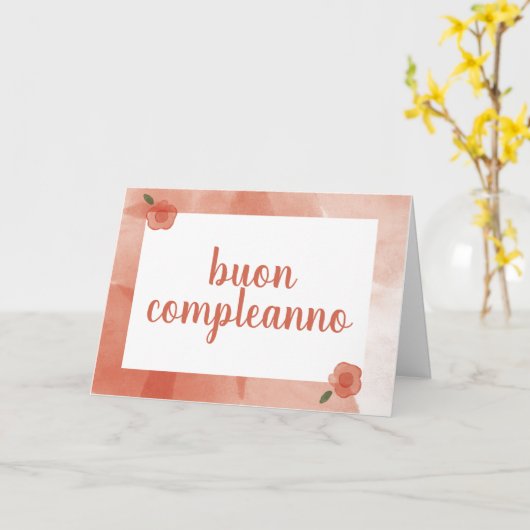 Verjaardag in de Italiaanse Kaart (Gele Bloem)