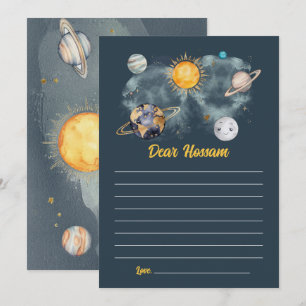 Verjaardag in de ruimte Galaxy Sun Moon Stars Plan Kaart