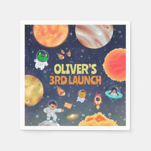 Verjaardag in de ruimte servet