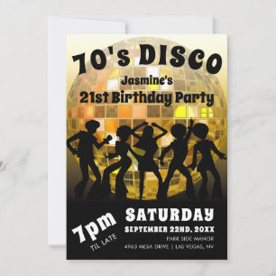 Verjaardag in de sfeer van Disco uit de jaren 70 Kaart