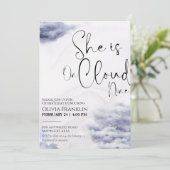 verjaardag in de wolken  kaart (Staand voorkant)