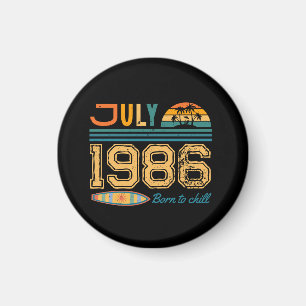 Verjaardag in juli aangepast jaar magneet
