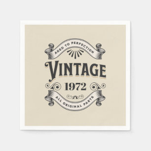 Verjaardag in vintage stijl servet