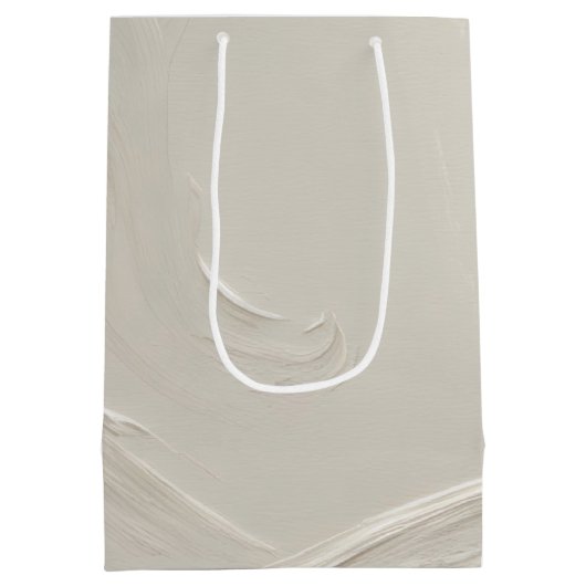 Verjaardag Ivoor Abstract gestructureerd ontwerp Medium Cadeauzakje (Achterkant)