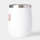 Verjaardag Jaar, aangepaste roze trendy typografie (Achterkant)