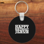 Verjaardag Jezus Kerstmis Sleutelhanger (Voorkant)