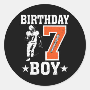 Verjaardag Jongen 7 Jaar Oud Football Lover 7e Geb Ronde Sticker