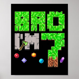 Verjaardag Jongen 7e Verjaardag IM 7 Jaar Oude Gam Poster