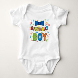 Verjaardag Jongen Baby feest shirt Boog Stropdas e