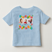 Verjaardag Jongen Foto's en Polka Dots Custom Age Kinder Shirts (Voorkant)