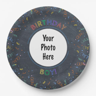 Verjaardag Jongen Happy Birthday schoolbord Papieren Bordje