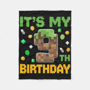 Verjaardag Jongen Het is Mijn 9e Verjaardag Gamer Fleece Deken