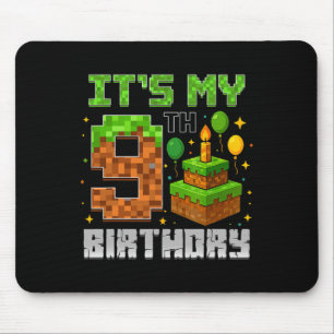 Verjaardag Jongen Het is Mijn 9e Verjaardag Gamer Muismat