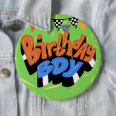 Verjaardag Jongen Kolossale 6 Inch ronde Button 6,0 Cm (In situ)