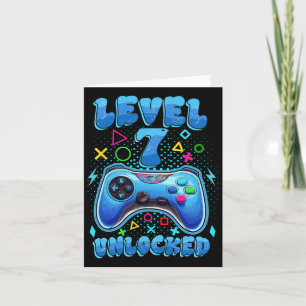 Verjaardag Jongen Level 7 Ontgrendeld Videospellet Kaart