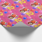 Verjaardag Jongen of Meisje leeftijd 2 lieveheersb Cadeaupapier (Hoek)