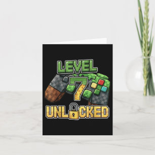 Verjaardag Jongen Shirt Level 7 Ontgrendeld 7e Ver Kaart