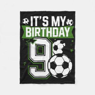 Verjaardag Jongen T-Shirts 9 Voetbal Het Is Mijn 9 Fleece Deken