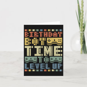 Verjaardag Jongen Tijd om Level Up Teen Boys Video Kaart