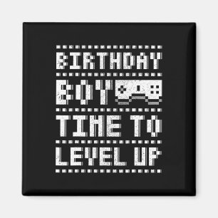 Verjaardag Jongen Tijd om Level Up Teen Boys Video Magneet
