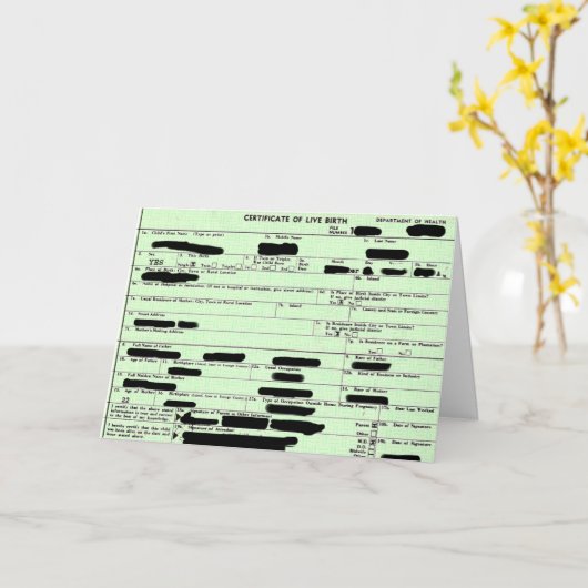 Verjaardag Kaart (Gele Bloem)