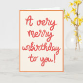 Verjaardag Kaart (Gele Bloem)