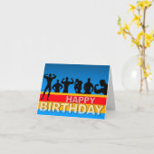 Verjaardag Kaart Bodybuilder (Gele Bloem)