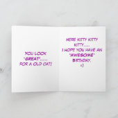 Verjaardag Kaart: Cat Verjaardag Kaart (Binnen)