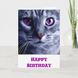 Verjaardag Kaart: Cat Verjaardag Kaart