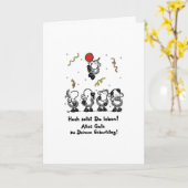 Verjaardag Kaart - Duitse vertaling (Gele Bloem)