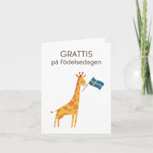 Verjaardag Kaart – Grattis på födelsedagen