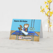 Verjaardag Kaart Gymnast (Gele Bloem)