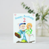 Verjaardag Kaart Happy Friends -  (Staand voorkant)