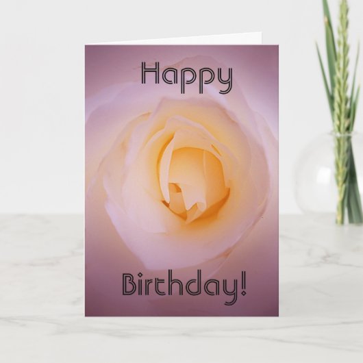 Verjaardag Kaart - Het hart van een Roos (Voorkant)