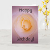 Verjaardag Kaart - Het hart van een Roos (Gele Bloem)