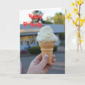 Verjaardag Kaart Ice Cream (Gele Bloem)