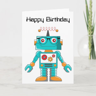 Verjaardag Kaart - Intelligent Robo