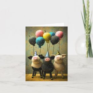 Verjaardag Kaart met ballonnen